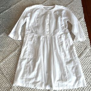 Uniqlo White Cotton Dress/Long Shirt